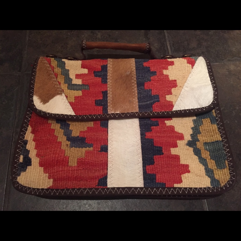 Handmade Boho Leather Turkish Handbag / Laptop bag